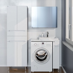 СанТа Мебель под стиральную машину Лондон 80 R белая – фотография-2